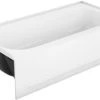 Best deal 🔔 PROFLO® Folsom 60 x 30 in. Soaker Alcove Bathtub with Left Drain in Biscuit 👍