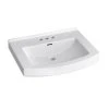 Cheap 🔔 PROFLO® Otter Creek 20 x 24 in. Rectangular Vitreous China Pedestal Bathroom Sink, 4 in. Centerset in White 🧨